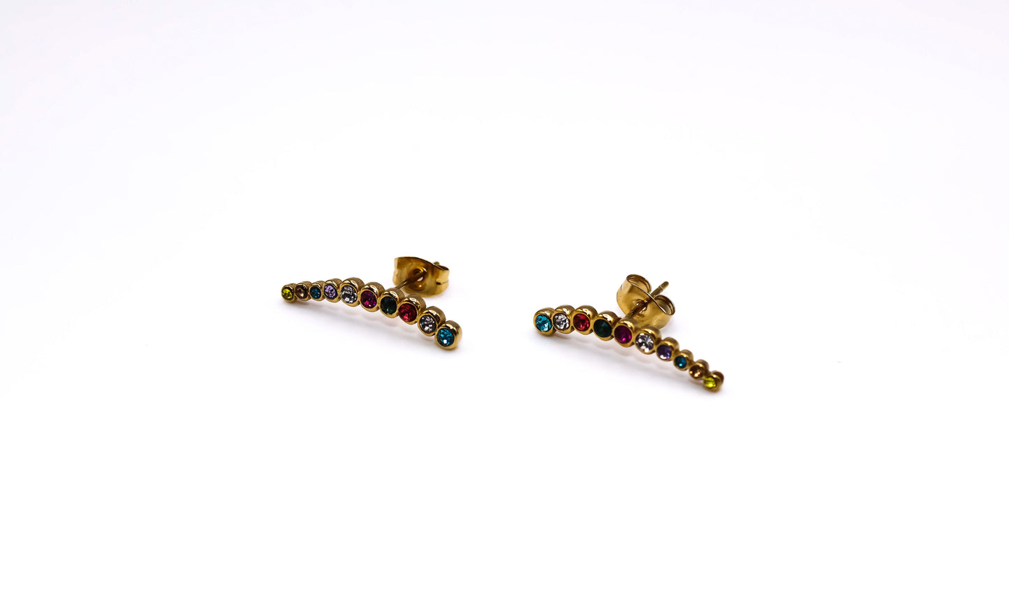 Boucles d'oreilles rivière diams