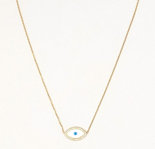 Collier simple oeil plein